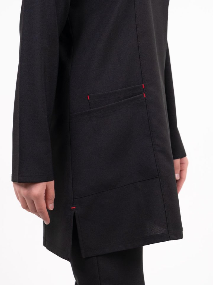 Hipo Tutmayan Kumaş ( Likrasız ) Siyah Tesettür Takım (Uzun Boy)