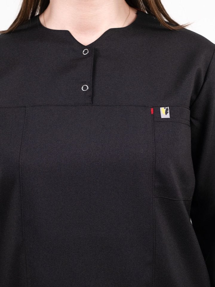 Hipo Tutmayan Kumaş ( Likrasız ) Siyah Tesettür Takım (Uzun Boy)