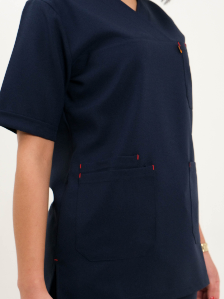 Hipo Tutmayan Kumaş ( Likrasız ) Lacivert Takma Kol Takım