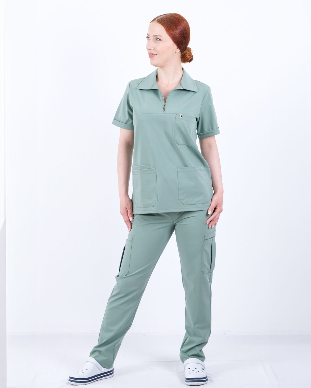 01KZE0C90KQEDP8XDH695ZHW9E-1.jpg Unisex Su Yeşili Premium Polo Yaka Takım XS - Görsel 1